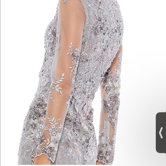 Mac Duggar embroidered mesh gown - Picture 4 of 5